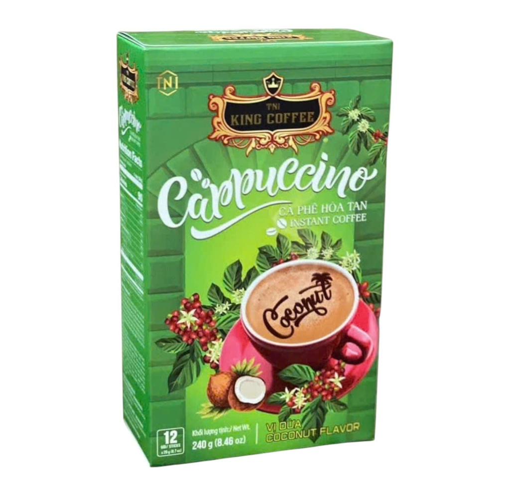 King Coffee Cappuccino Vị Dừa 240g