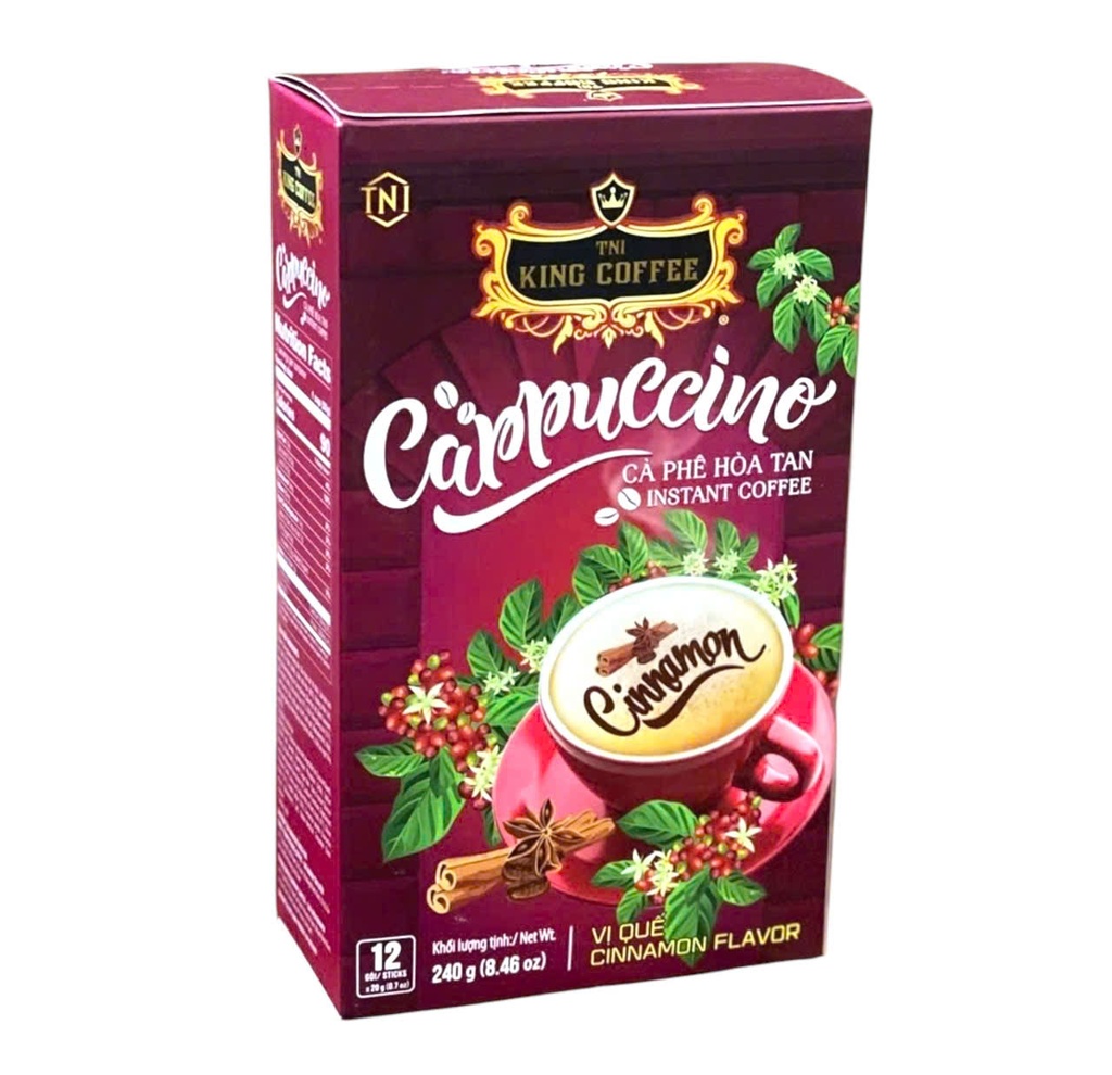 King Coffee Cappuccino Vị Quế 240g