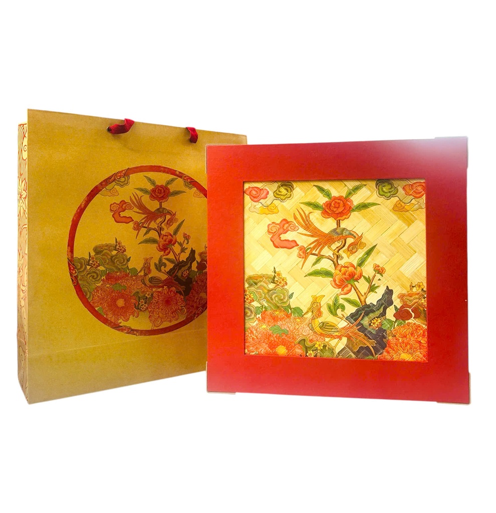 Set Hộp Quà Mành Tre + Túi Giấy (Hộp Lớn)