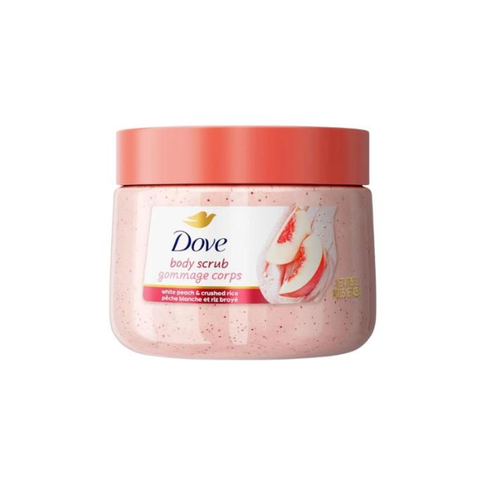 Tẩy Da Chết Dove White Peach & Crushed Rice Body Scrub 425g