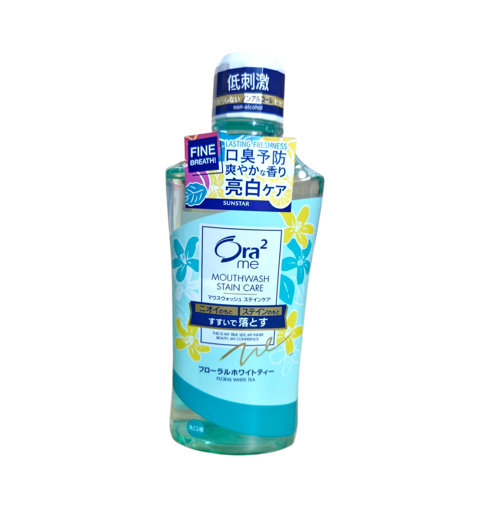 Nước Súc Miệng Ora2 Sunstar Hương Hoa Trà Trắng 460ml