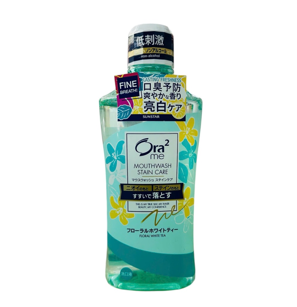 Nước Súc Miệng Ora2 Sunstar Hương Hoa Trà Trắng 460ml