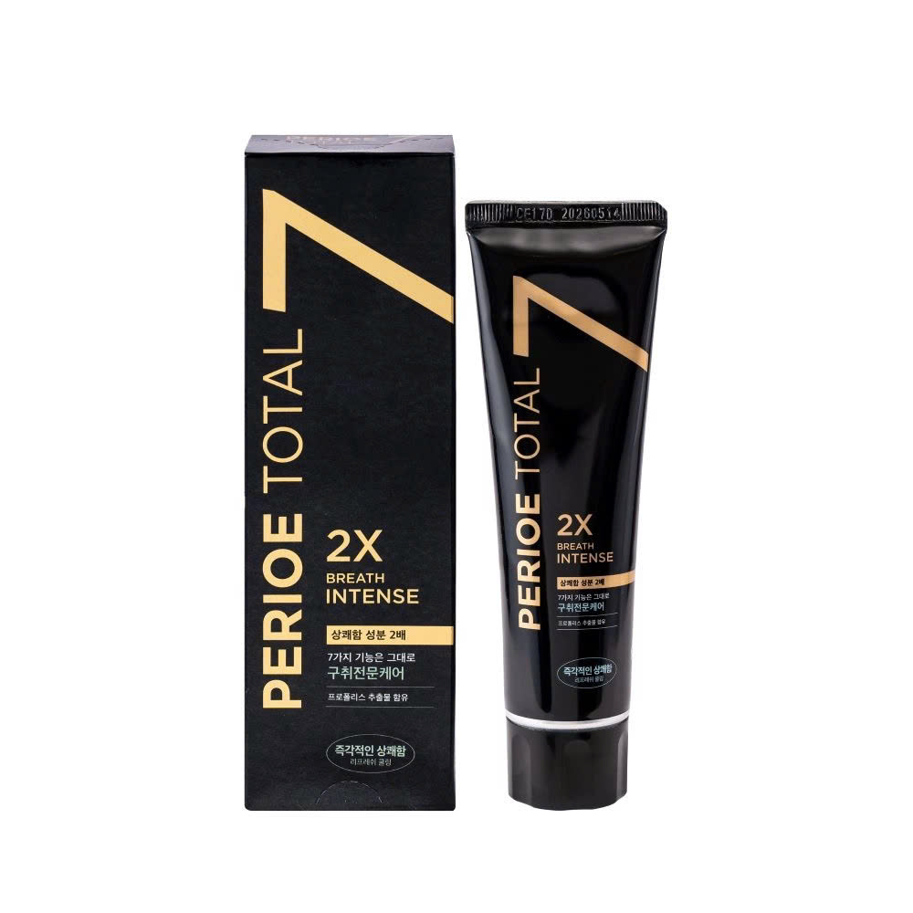 Kem Đánh Răng Perioe Total 7 Intense Refresh Cooling Toothpaste 120g (Màu Đen)