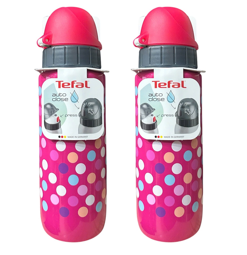 Bình Nước Tefal Drink2go Light Steel 0.6L (Pink)