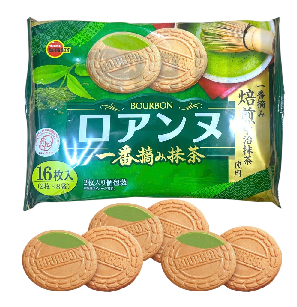 Bánh Quy Bourbon Roanne Vị Trà Xanh 16 Miếng