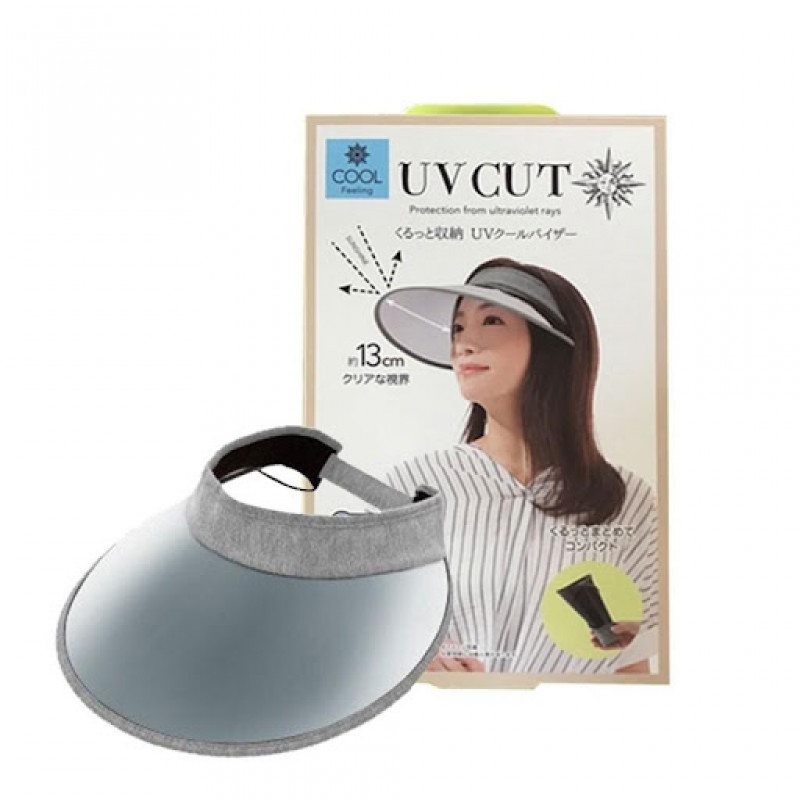 Mũ Nửa Đầu Rộng Vành Cool Max 99% Uv Cut - Upf 50+ (Vành Màu Xám)