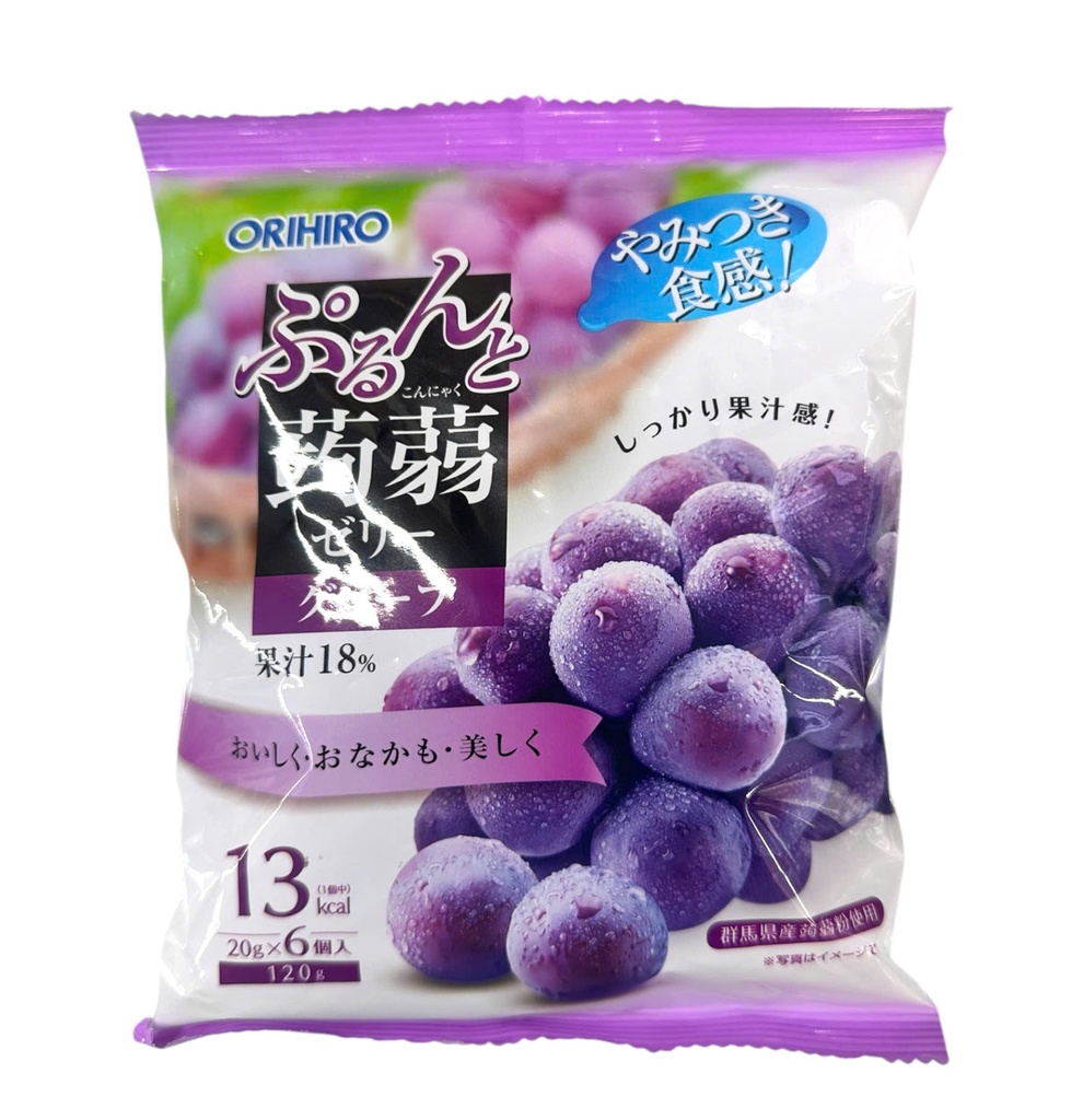 Thạch Rau Câu Orihiro Nho Tím 6 Cái