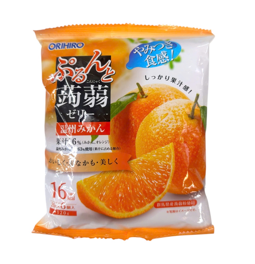 Thạch Rau Câu Orihiro Cam 6 Cái