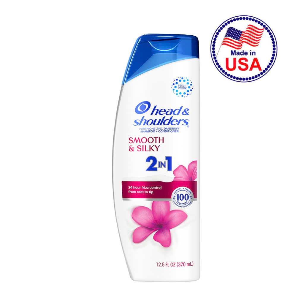 Dầu Gội Xả 2in1 H&S Smooth & Silky Suôn Mềm Óng Mượt 613ml - USA
