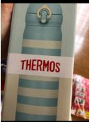 Bình Giữ Nhiệt Thermos 0.5L (Nóng&Lạnh) Màu Trắng sọc Xanh