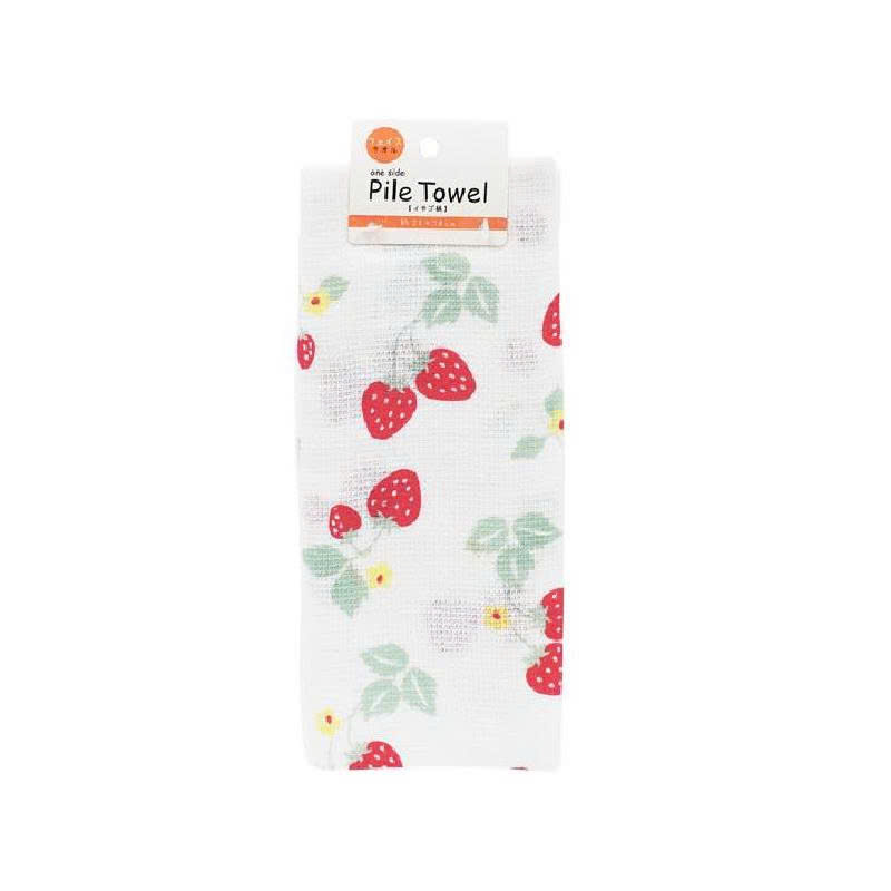 Khăn Mặt Cotton 2 Lớp Mẫu Dâu Tây (28X70Cm)
