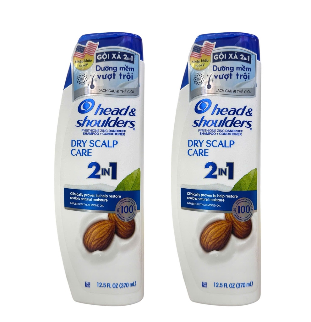 Dầu Gội Xả 2in1 H&S Dry Scalp Care Dưỡng Ẩm Da Đầu Khô 370ml - USA