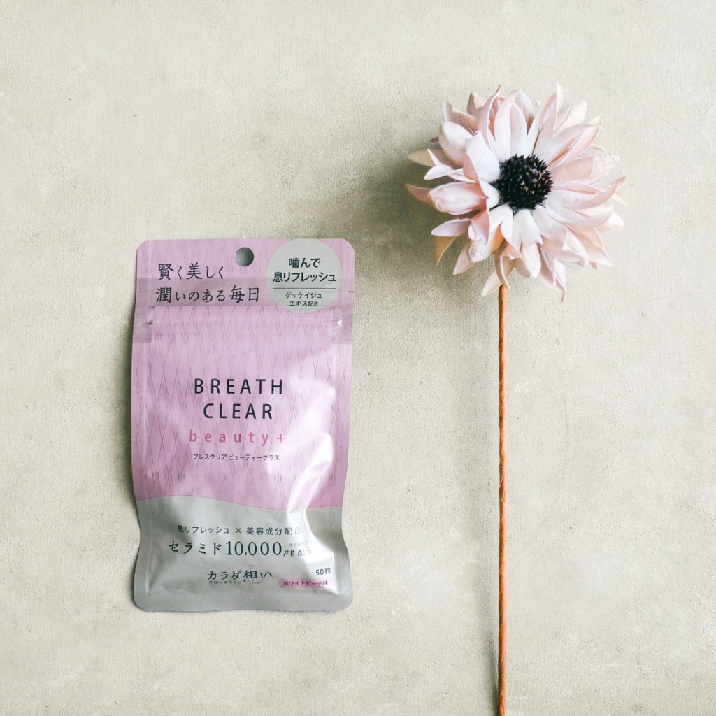 Viên Uống Thơm Miệng & Làm Đẹp Da Breath Clear Beauty Hương Đào 50 Viên