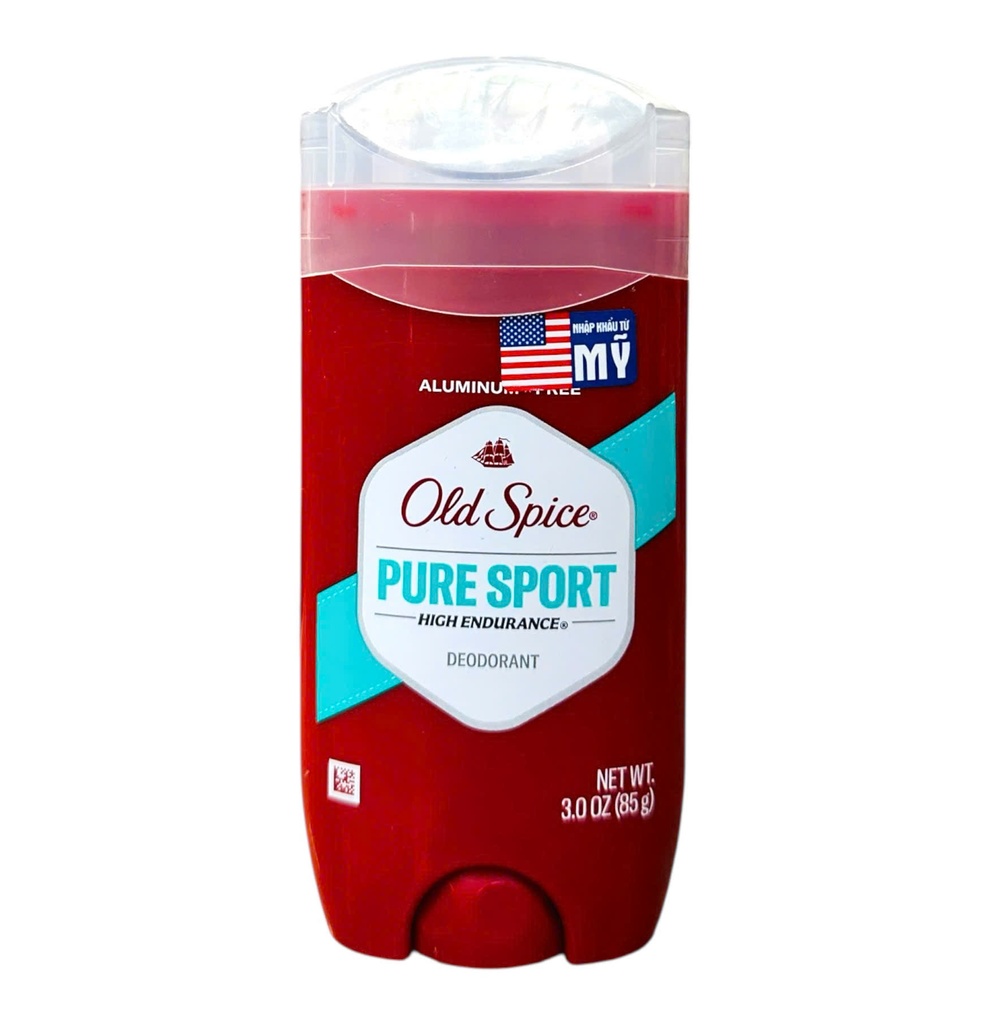 Sáp Khử Mùi Old Spice Hương Pure Sport Năng Động 85g (Nắp Trắng)