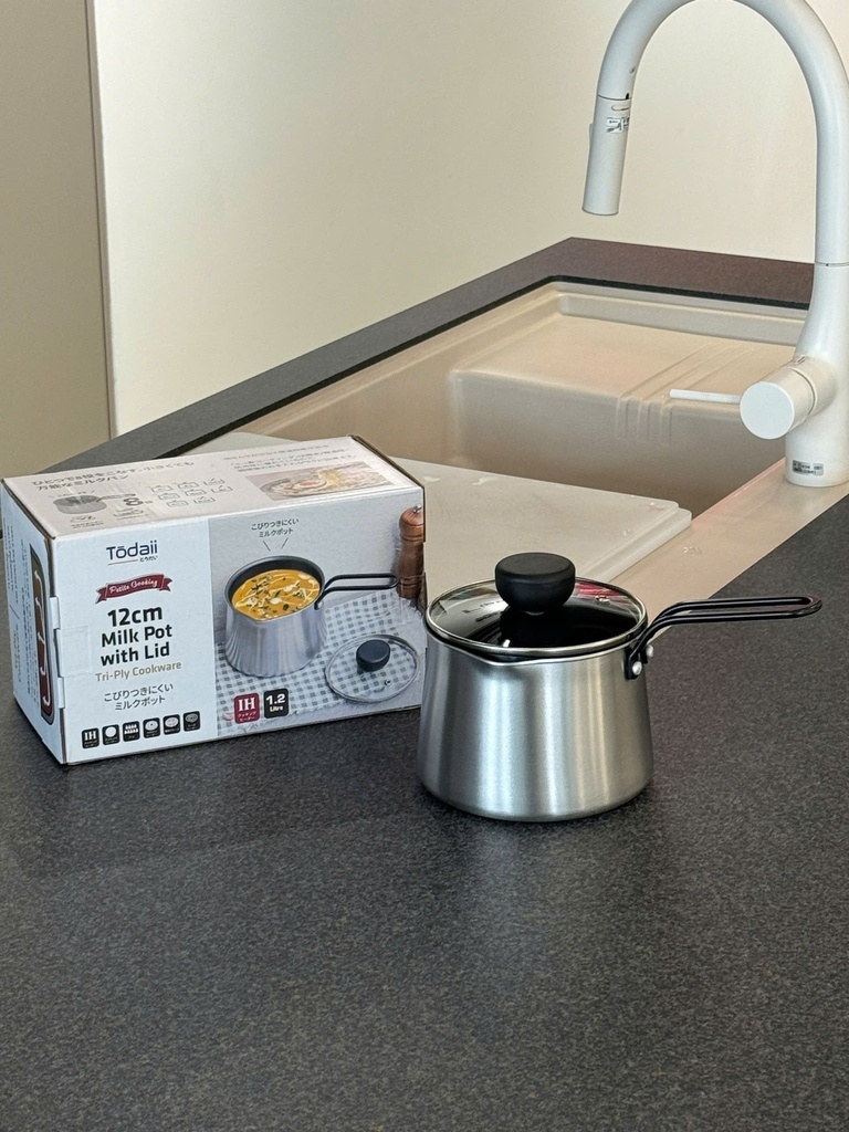 Quánh Chống Dính Phủ Inox 3 Lớp Liền Đáy Tri-Ply Todaii - 12Cm Thành Cao, Nắp Kính