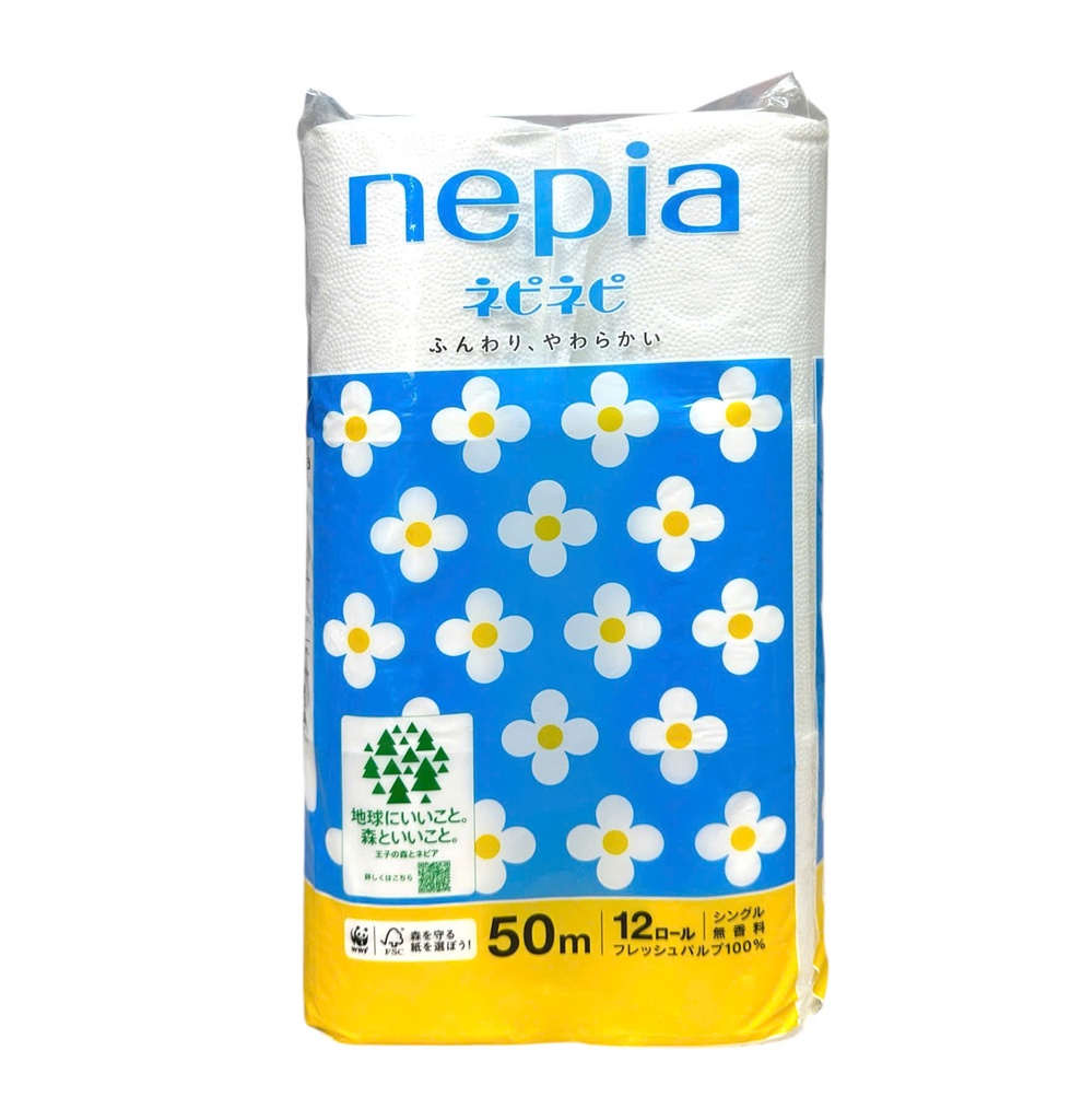 Giấy Vệ Sinh Nepia 1 Lớp (Lốc 12 Cuộn)