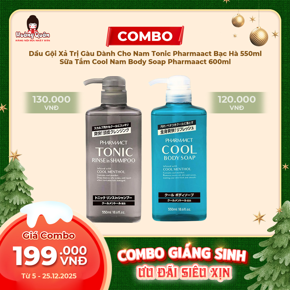 Combo 8 - Dầu Gội Tonic + Sữa Tắm Cool Pharmaact