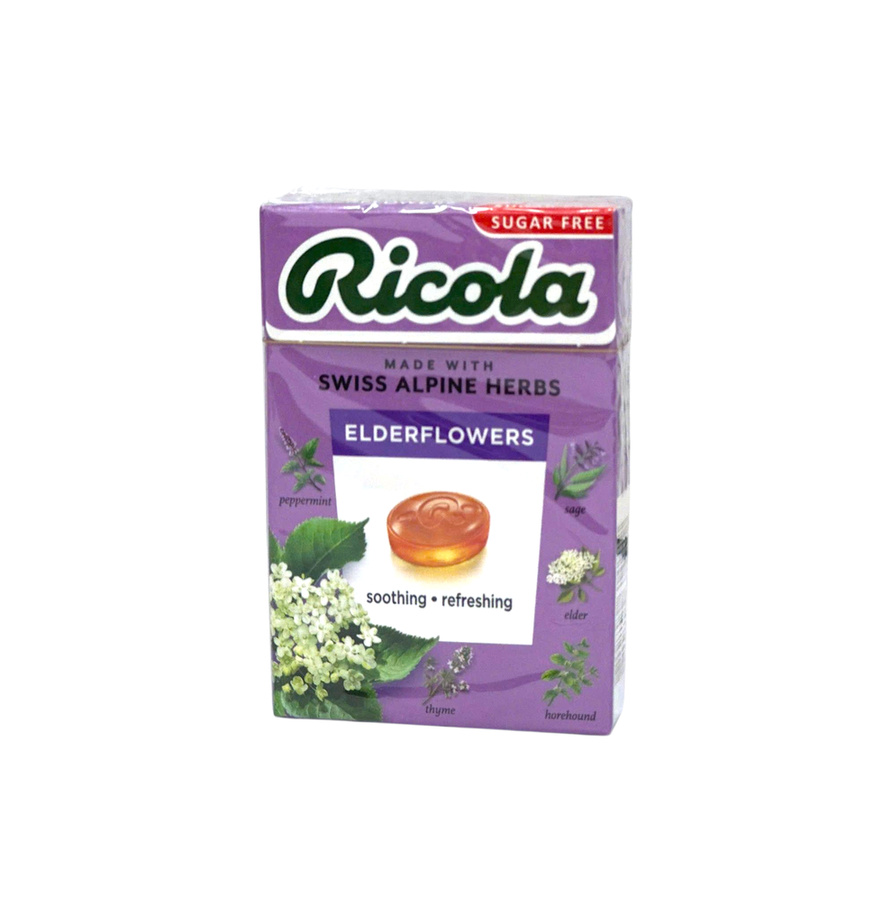 Kẹo Thảo Mộc Ricola Không Đường 40g (Hoa Cơm Cháy Elderflowers)