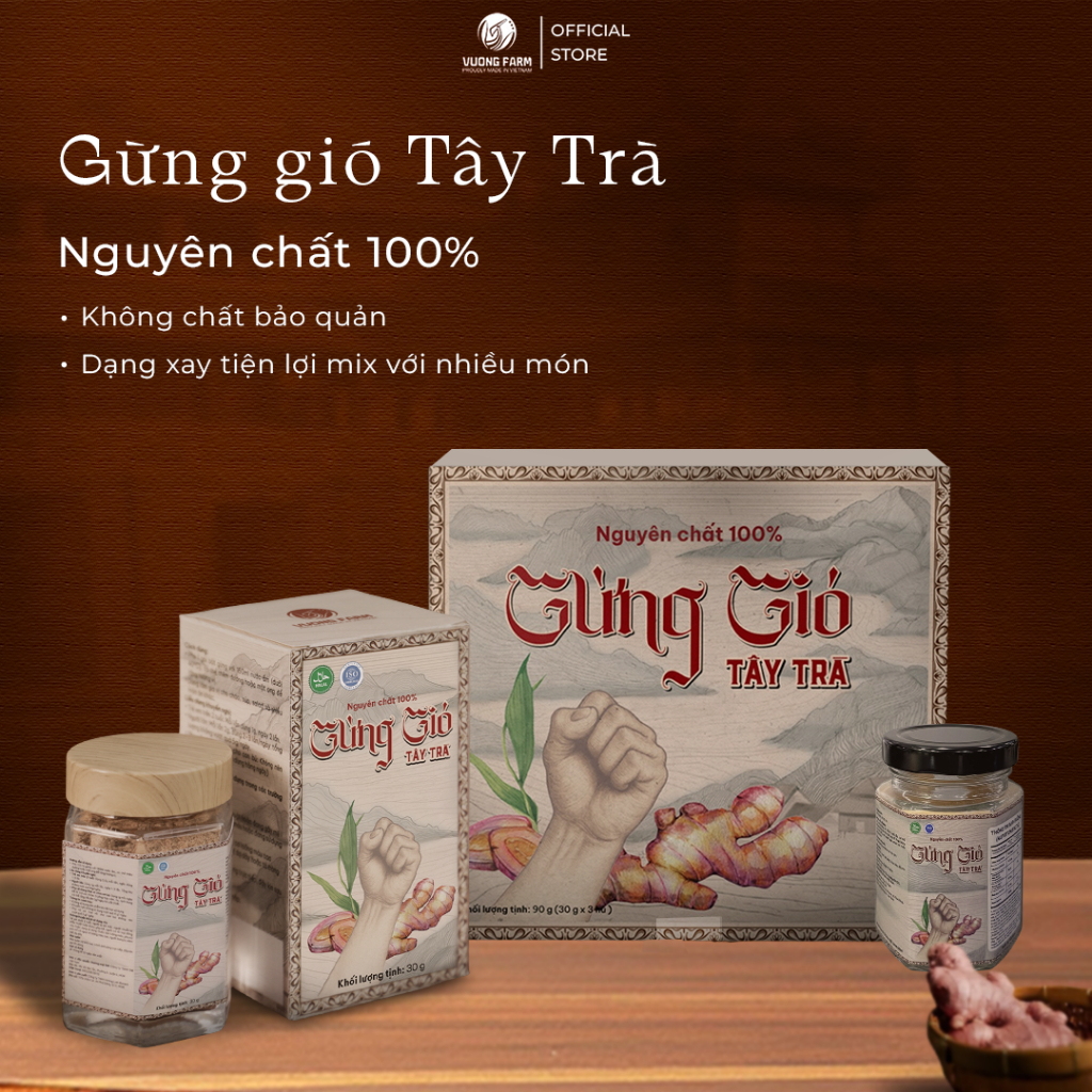 Bột Gừng Gió Tây Trà Vương Farm Hộp 30gram 