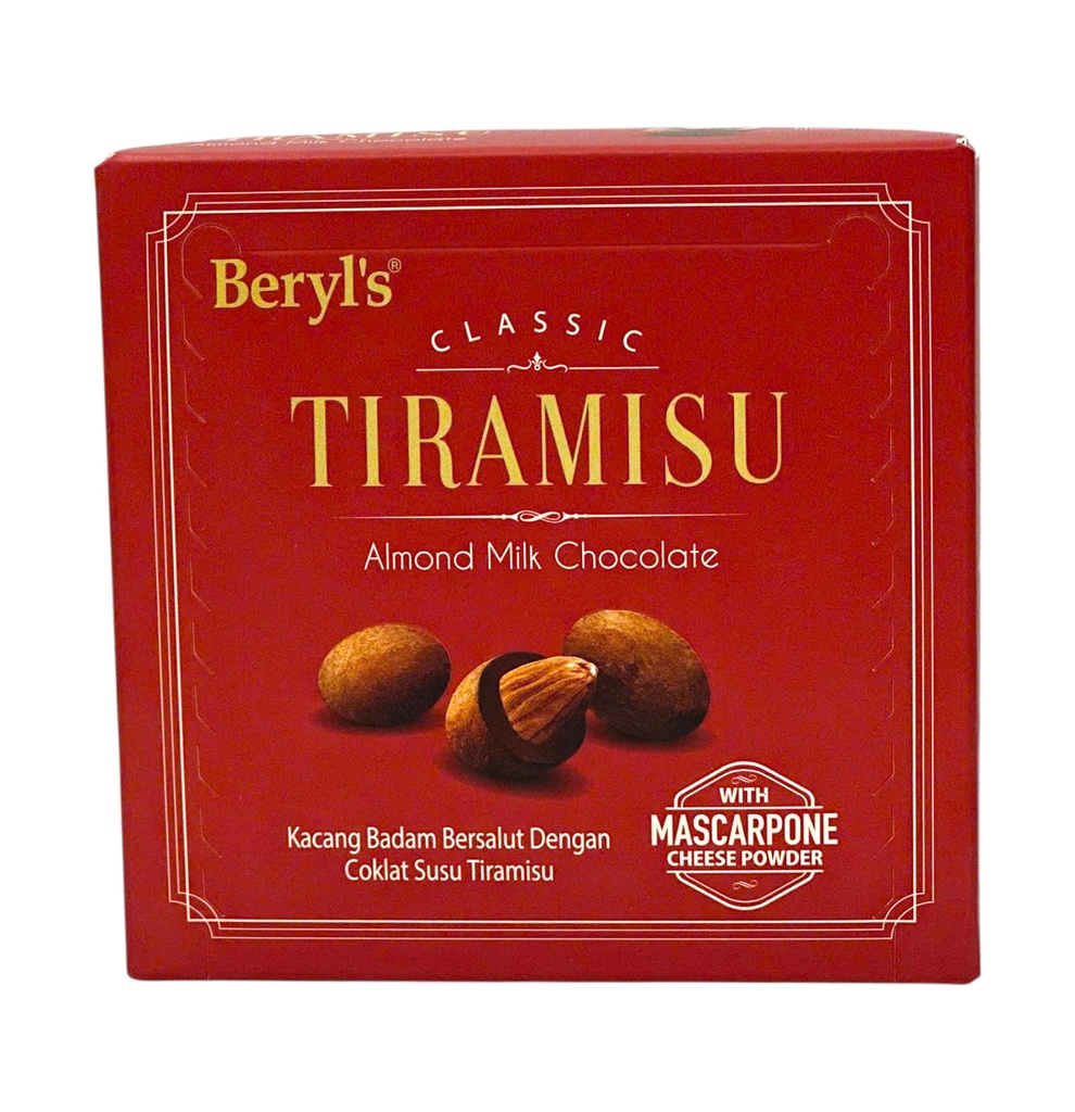 Kẹo Beryl’s Tiramisu Almond Milk Chocolate 65g HG Đỏ