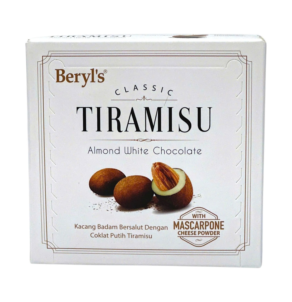 Kẹo Beryl’s Tiramisu Almond White Chocolate 65g HG Trắng