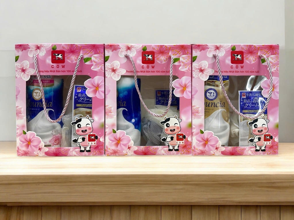 Combo Sữa Tắm Bouncia + Bông Tắm & Sample Bouncia 12ml