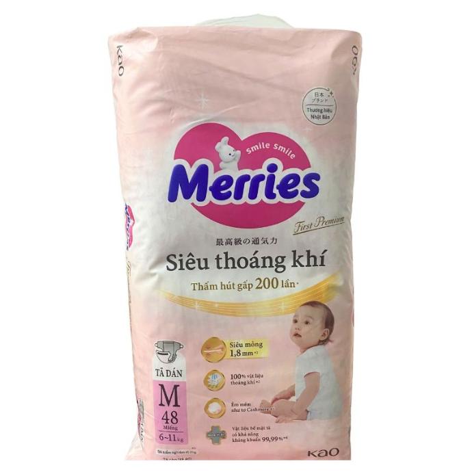 Tã Dán Merries M48 (6-11kg) NEW
