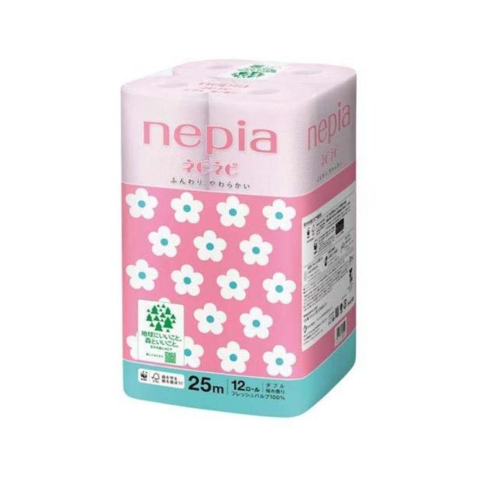 Giấy Vệ Sinh Nepia 2 Lớp Hương Hoa Hồng(Lốc 12 Cuộn)