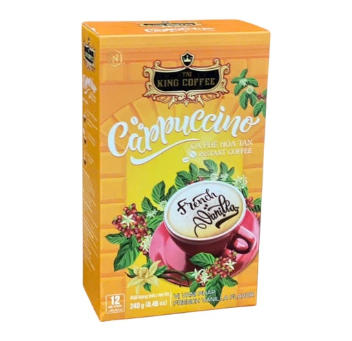 [CF058] King Coffee Cappuccino Vị Vani Pháp 240g