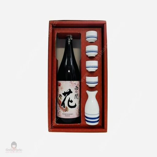 [HSK1.8LN] Hộp Đựng Rượu Sake 1.8L (Bình + Ly + Túi Giấy) Mẫu Mới
