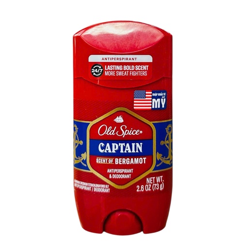 [OS881] Sáp Khử Mùi Old Spice Giảm Tiết Mồ Hôi Hương Captain 73g (Nắp Đỏ)