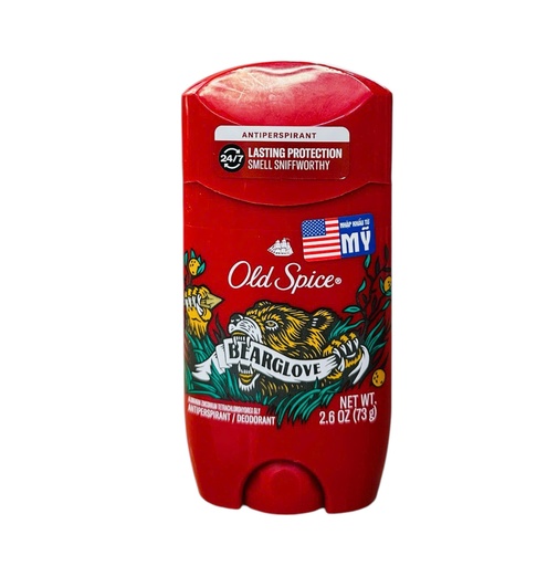 [OS632] Sáp Khử Mùi Old Spice Giảm Tiết Mồ Hôi Hương Bearglove 73g (Nắp Đỏ)