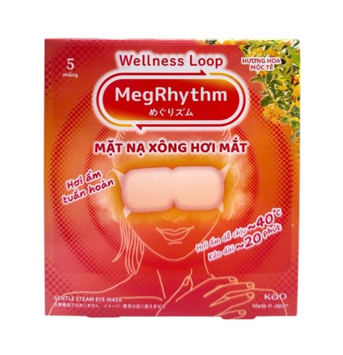 [MN314] Mặt Nạ Xông Hơi Mắt MegRhythm 5M Hương Hoa Mộc Tê