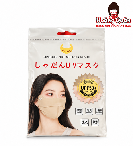 [KT102] Khẩu Trang Vải Chống Nắng Vairo UV 99% CUT