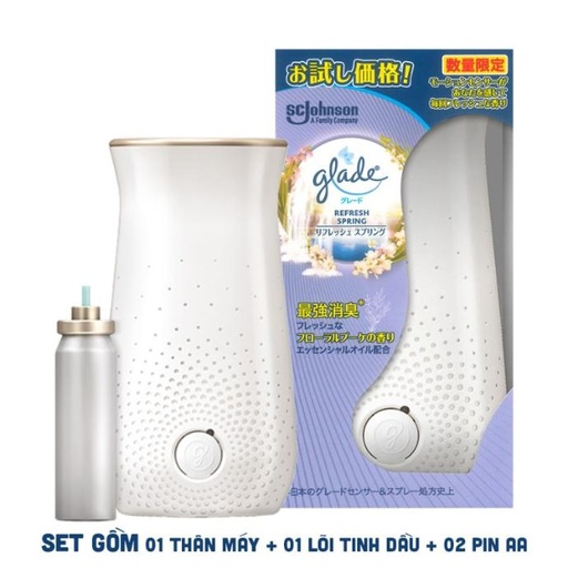 [KM359] Máy Khử Mùi Cảm Biến & Phun Sương Glade Refresh Spring (Pin AA2)
