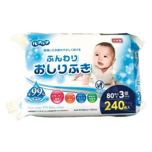 [KG282] Giấy Ướt Life-do.Plus Cho Bé Set 80 Tờ x 3 Gói