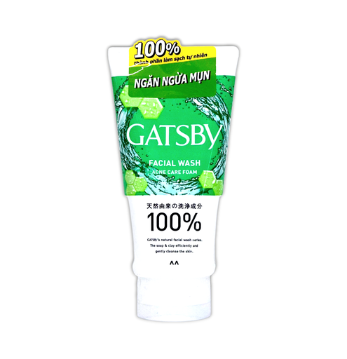 [SD905] Sữa Rửa Mặt Nam Gatsby Acne Care Foam 130g (X.Lá)
