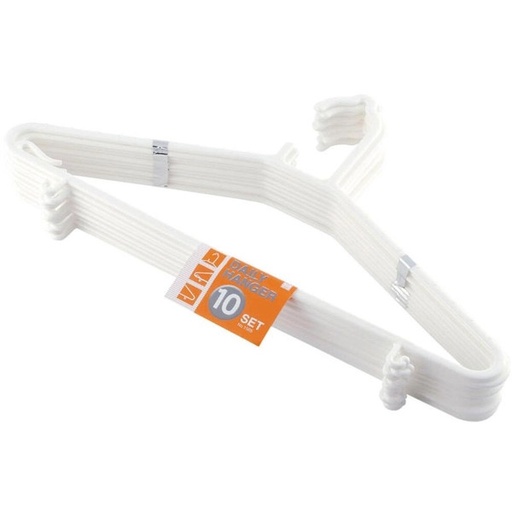 [VS652] Móc Phơi Quần Áo Cao Cấp Kokubo Màu Trắng (Set 10)