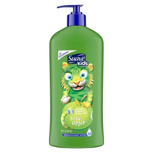 [BS534] Sữa Tắm Gội Suave Kids Silly 3in1 Hương Táo 532ml
