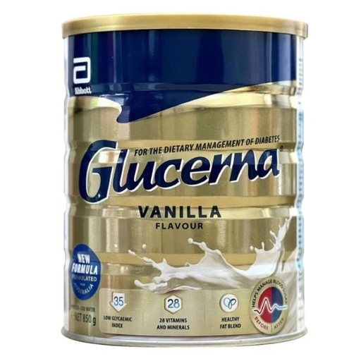 [SL656] Sữa Glucerna Úc Hương Vani Cho Người Tiểu Đường 850g