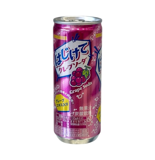 [SD684] Nước Soda Sangaria Hajitte Vị Nho 250g