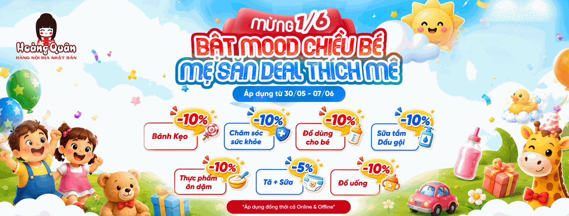 🧸 MỪNG 1/6: BẬT MOOD CHIỀU BÉ – MẸ SĂN DEAL THÍCH MÊ!